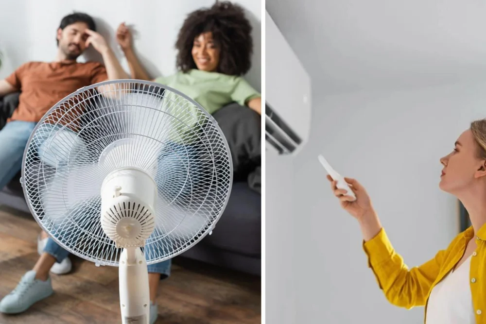 Los efectos en la garganta: aire acondicionado vs ventilador