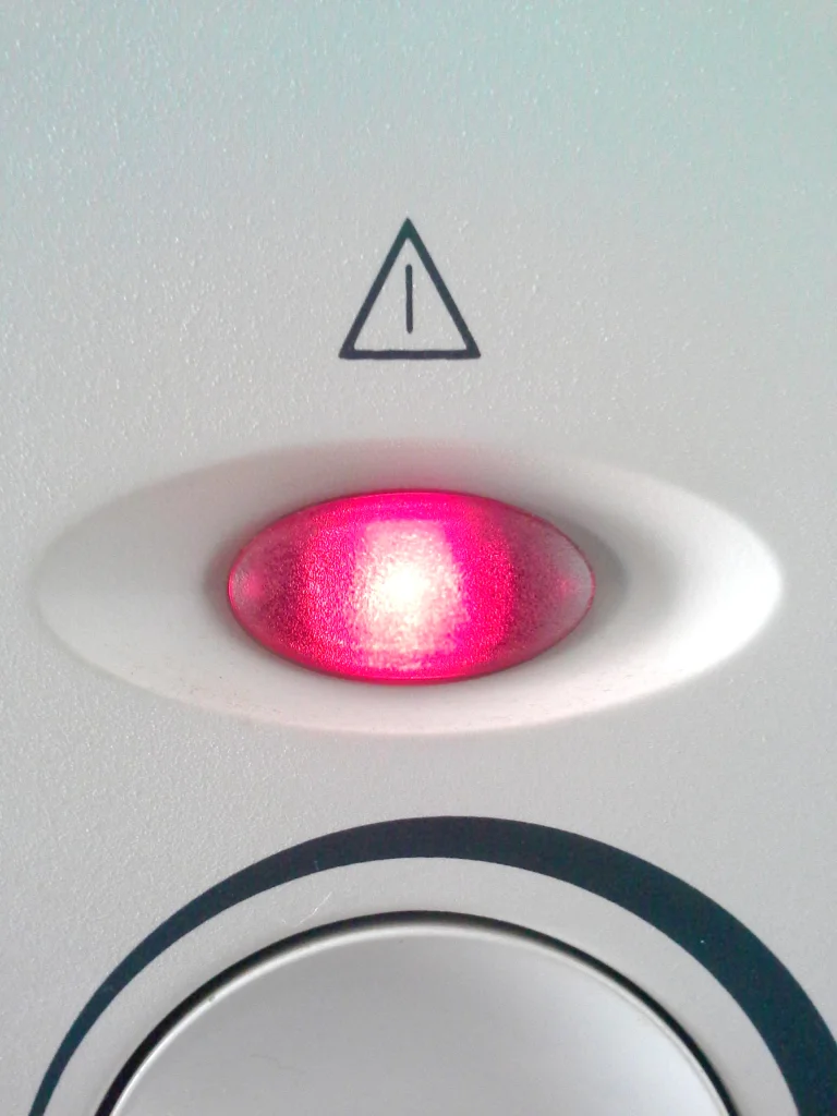 Las consecuencias de la luz roja en la caldera