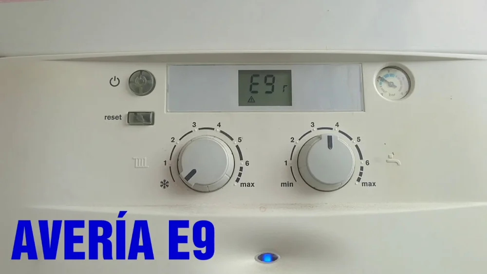 Significado del E9 en un calentador