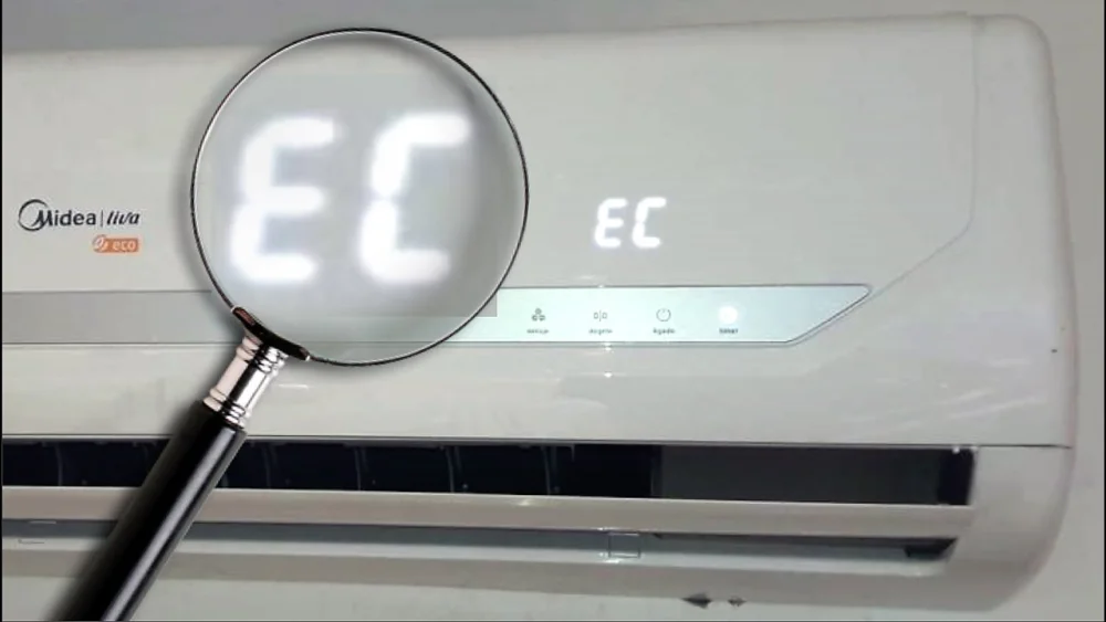 Significado del EC en aire acondicionado Midea