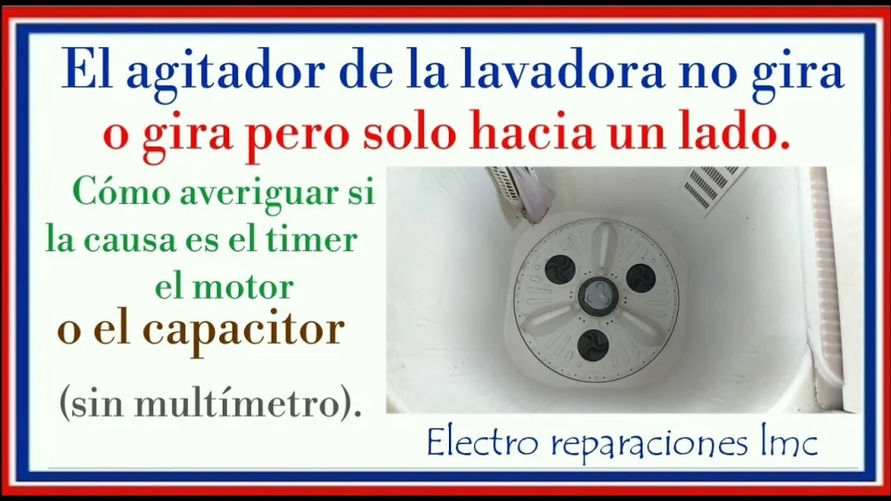 Solución motor lavadora sin girar