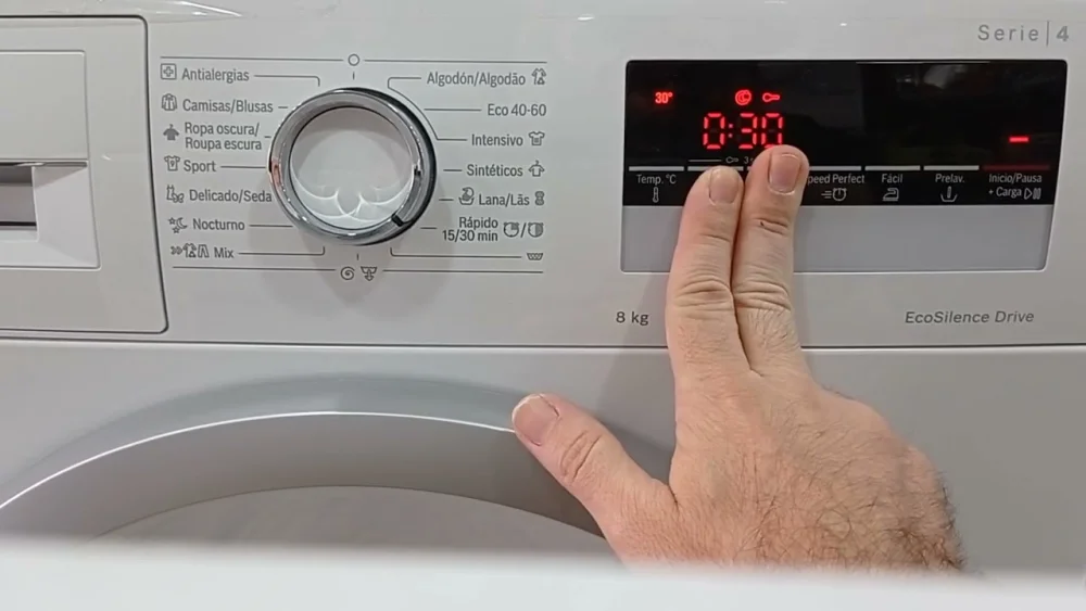 Significado del candado en la lavadora Bosch