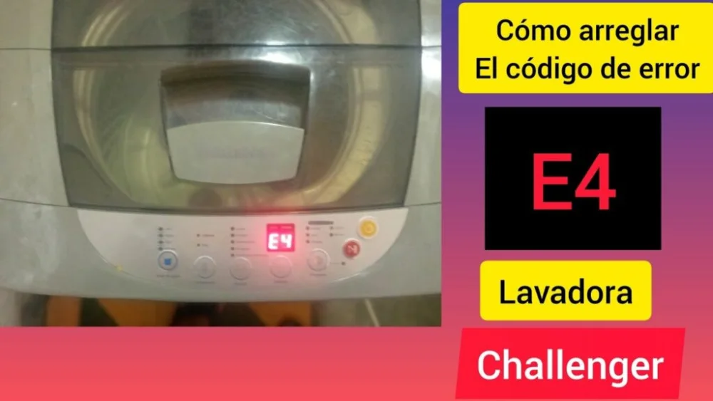 Significado e4 en lavadora: guía completa para resolver el error