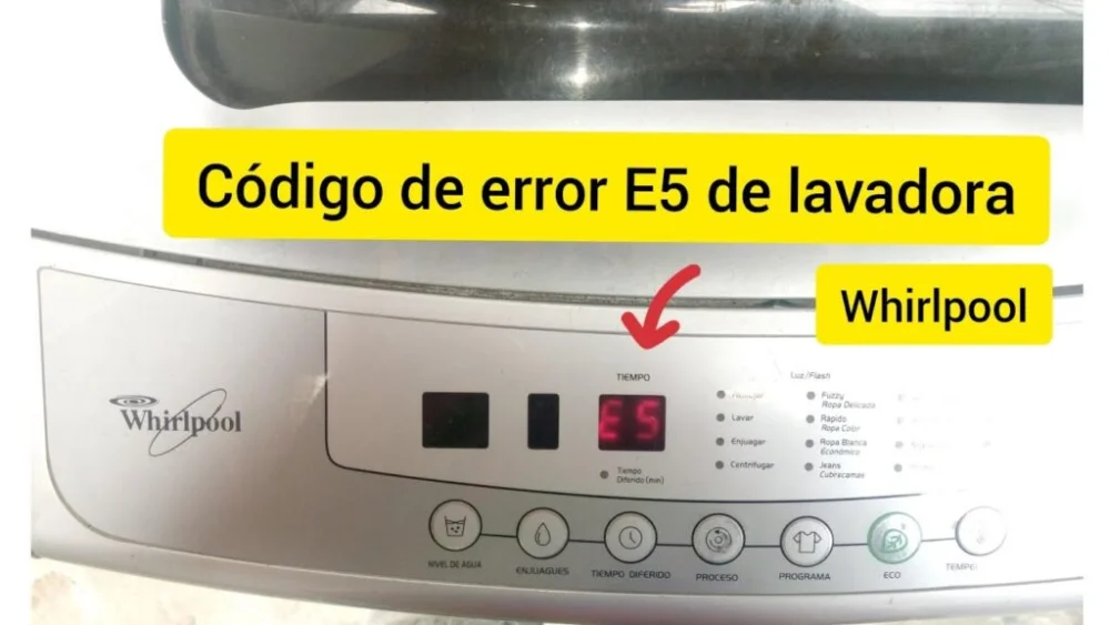 Significado de E5 en la lavadora: todo lo que debes saber