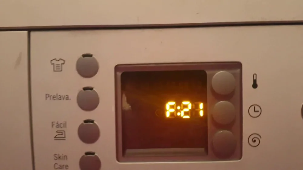 Significado del código F 21 en lavadoras Bosch