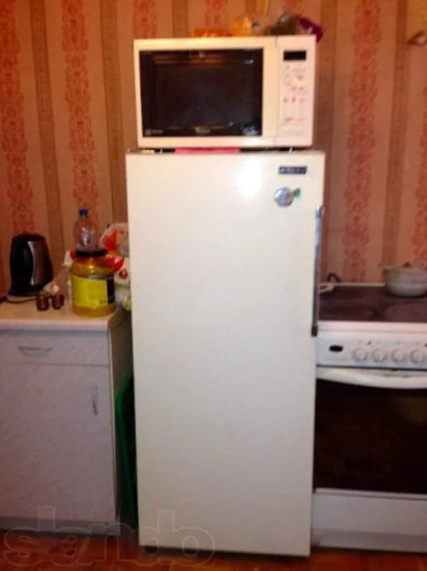 Problemas de colocar el microondas sobre el refrigerador