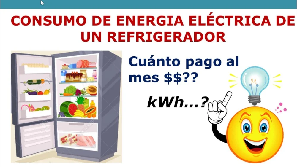 Cálculo mensual del consumo de una nevera antigua