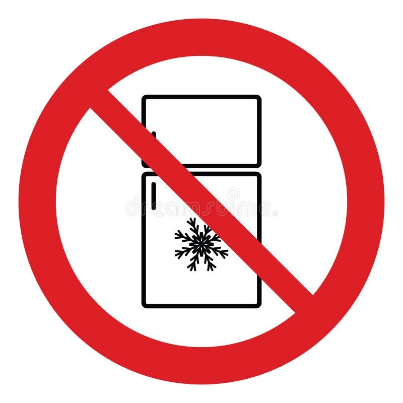 Materiales prohibidos en el refrigerador