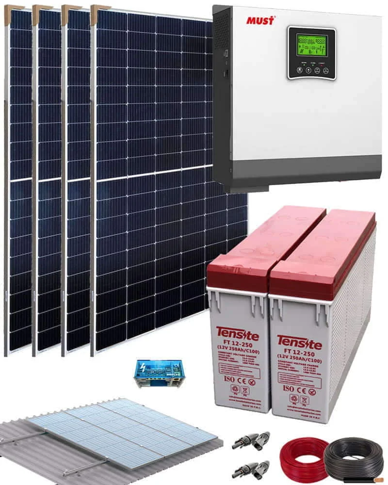 Placas solares necesarias para generar 3000w