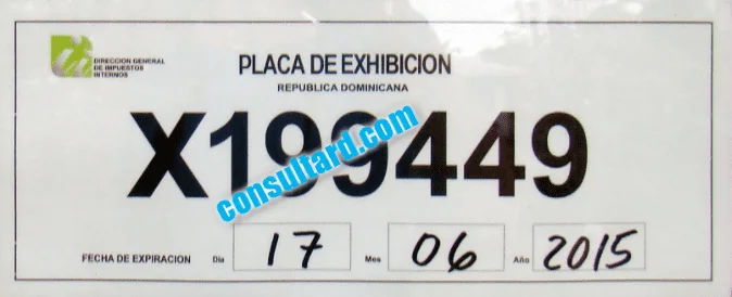 Costo de sacar una placa en RD
