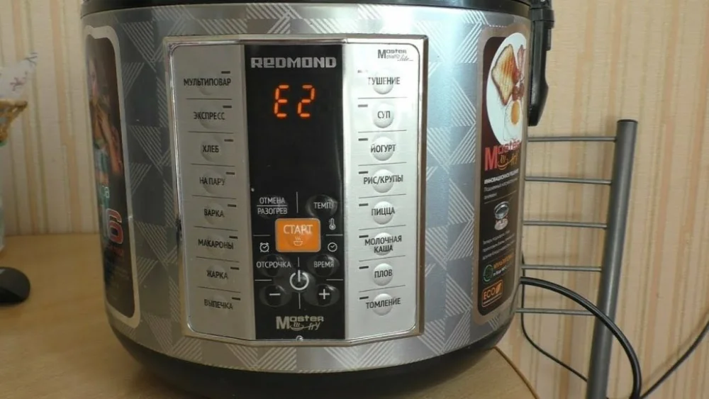 Significado de E2 en cocina de inducción