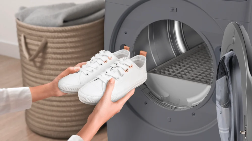La forma más eficiente de secar zapatos en la secadora