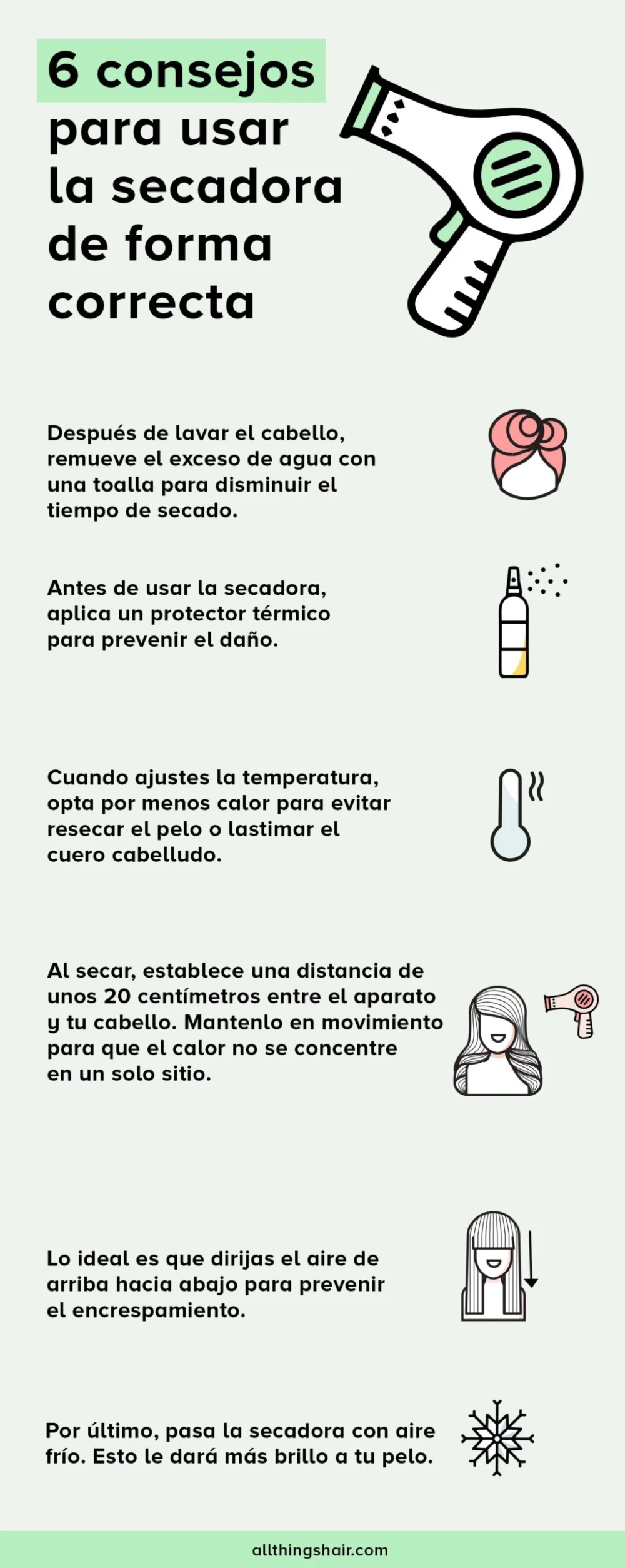 Cuántas veces usar la secadora de cabello para cuidar tu melena