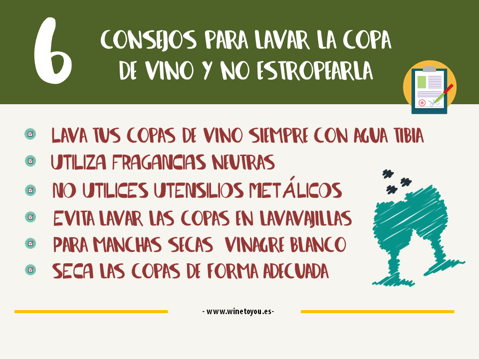 Cómo lavar las copas de vino correctamente