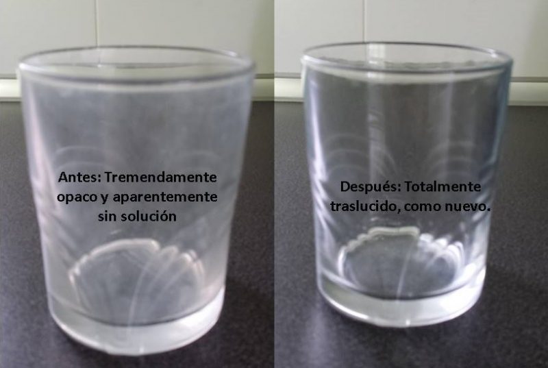 Por qué los vasos se vuelven blancos en el lavavajillas