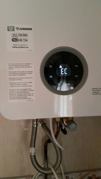 Significado de EC en calentador Junkers